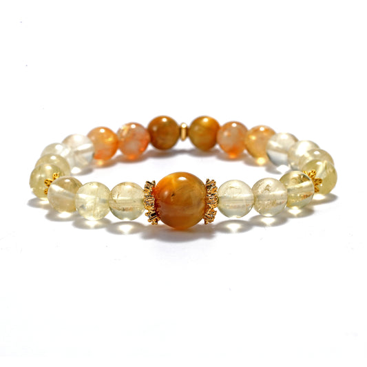 Natural citrine with golden tiger eye fashion energy bracelet