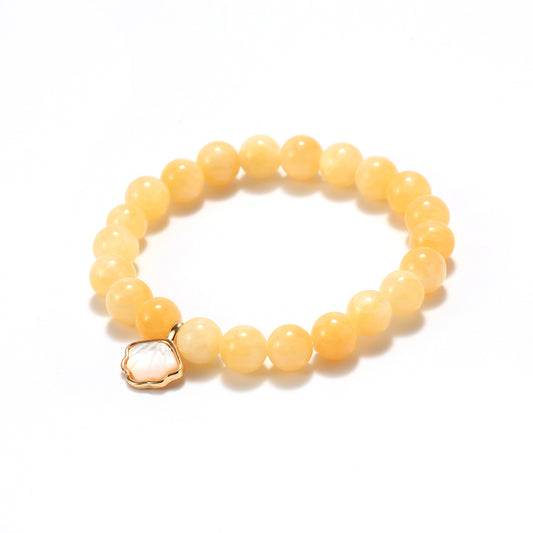 Natural yellow agate energy bracelet