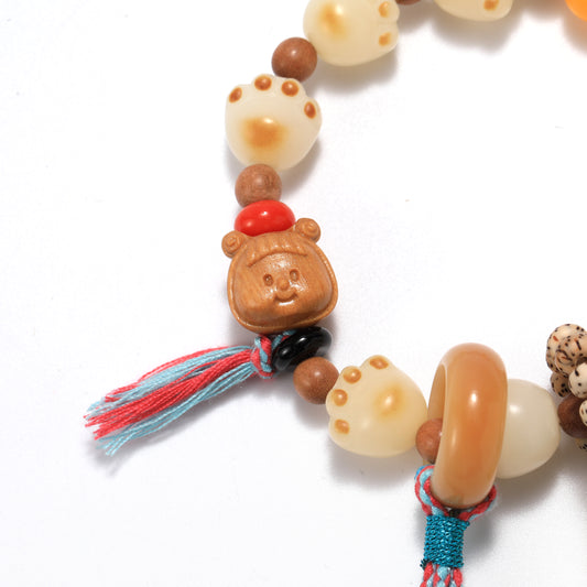 Handmade bracelets with natural bodhi and sandalwood