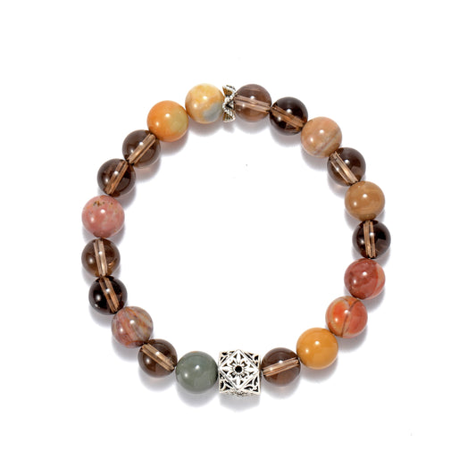 Alaxan silver obsidian bracelet symbolizes protection and good luck