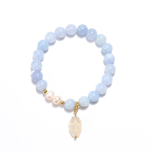 A natural bracelet with pearls.
