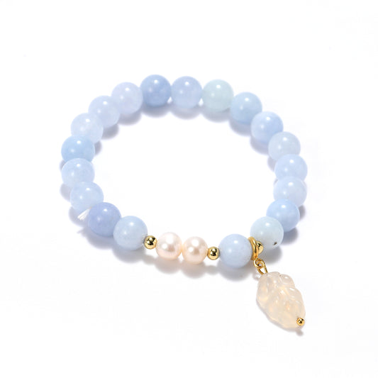 A natural bracelet with pearls.