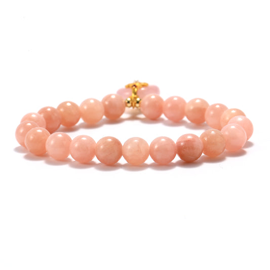 Natural stone pink agate bracelet