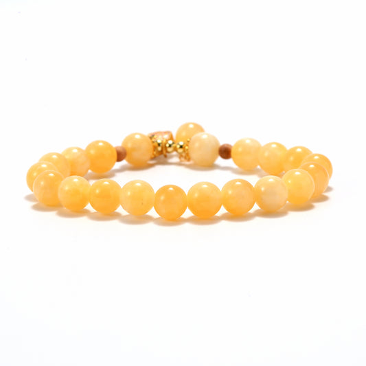 Natural yellow agate bracelet