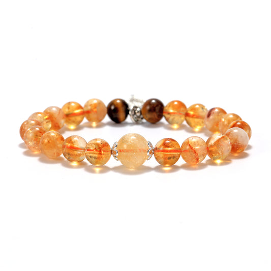Natural stone yellow tower crystal bracelet
