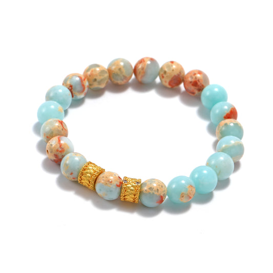 Shoushan Stone, one of the traditional "four seal stones" in China, carries a profound cultural heritage and auspicious meaning. When it is carefully made into a bracelet, it has become a lucky charm on people's wrists.