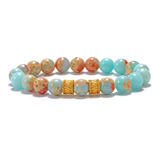 Shoushan Stone, one of the traditional "four seal stones" in China, carries a profound cultural heritage and auspicious meaning. When it is carefully made into a bracelet, it has become a lucky charm on people's wrists.